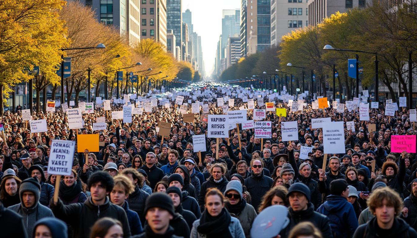 des milliers de vapoteurs se mobilisent pour défendre la vape et s'opposer à l'article 23, protégeant ainsi leurs droits et leur liberté de vapoter.