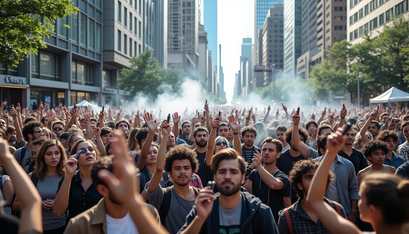 des milliers de vapoteurs se mobilisent pour protéger la vape et lutter contre les restrictions imposées par l'article 23, défendant leur liberté de vapoter.